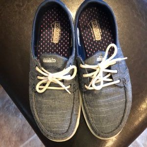 Sketchers boat shoes. Jean color. Size 9.5